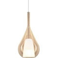 Ideal Lux - Lámpara colgante con cable KALIQUE 1xE27/42W/230V diámetro 18 cm beige ahumado