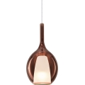 Ideal Lux - Lámpara colgante con cable KALIQUE, 1xE27/42W/230V, Ø 18 cm, acabado cobre ahumado
