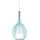 Ideal Lux - Lámpara colgante con cable KALIQUE 1xE27/42W/230V Ø 18 cm azul ahumado