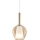Ideal Lux - Lámpara colgante con cable KALIQUE 1xE27/42W/230V Ø 18 cm beige ahumado