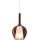 Ideal Lux - Lámpara colgante con cable KALIQUE 1xE27/42W/230V Ø 18 cm cobre ahumado