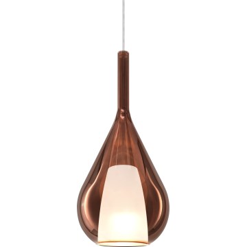 Ideal Lux - Lámpara colgante con cable KALIQUE 1xE27/42W/230V Ø 18 cm, cobre ahumado