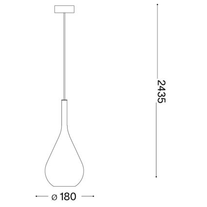 Ideal Lux - Lámpara colgante con cable KALIQUE 1xE27/42W/230V Ø 18 cm, cobre ahumado