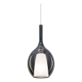 Ideal Lux - Lámpara colgante con cable KALIQUE 1xE27/42W/230V Ø 18 cm negro ahumado