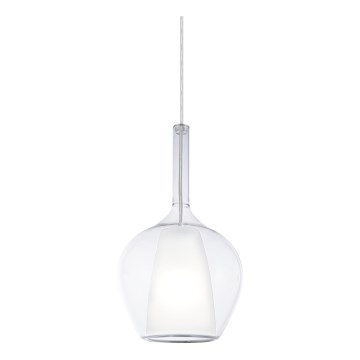 Ideal Lux - Lámpara colgante con cable KALIQUE 1xE27/42W/230V Ø 18 cm transparente