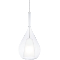 Ideal Lux - Lámpara colgante con cable KALIQUE 1xE27/42W/230V Ø 18 cm transparente