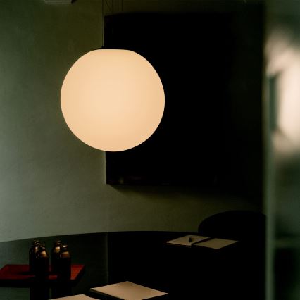 Ideal Lux - Lámpara colgante con cable MAPA 1xE27/42W/230V Ø 40 cm blanca