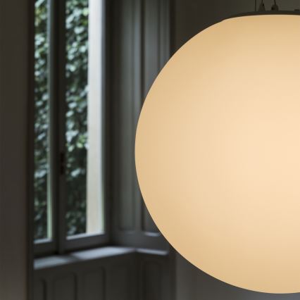 Ideal Lux - Lámpara colgante con cable MAPA 1xE27/42W/230V Ø 40 cm blanca