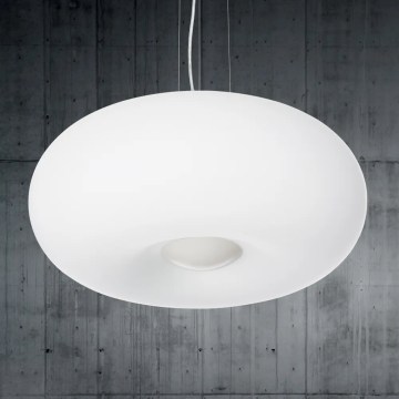 Ideal Lux - Lámpara colgante con cable ULISSE 3xE27/60W/230V Ø 42 cm blanca