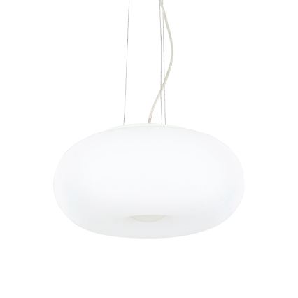 Ideal Lux - Lámpara colgante con cable ULISSE 3xE27/60W/230V Ø 42 cm blanca