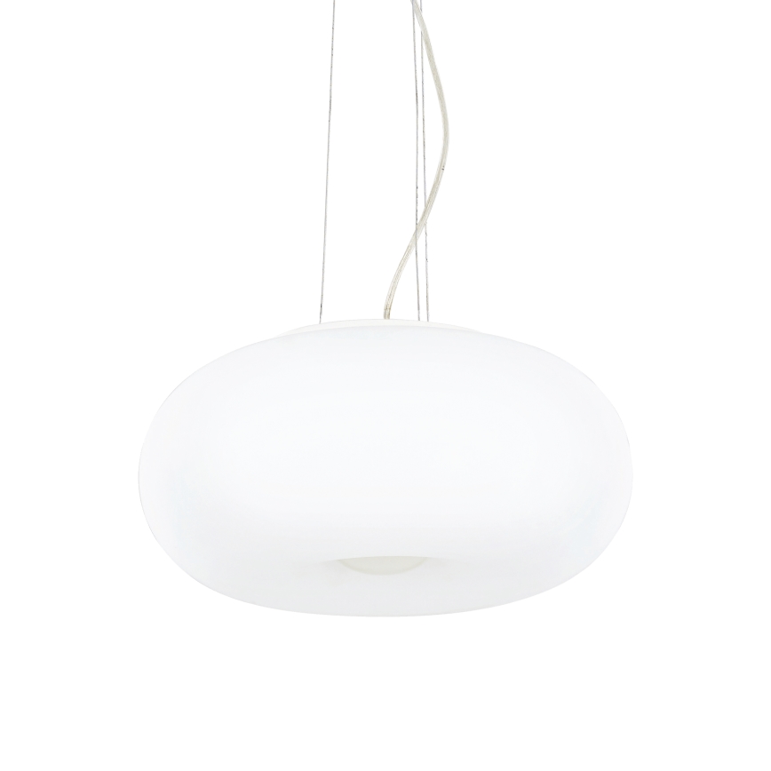Ideal Lux - Lámpara colgante con cable ULISSE 3xE27/60W/230V Ø 42 cm blanca