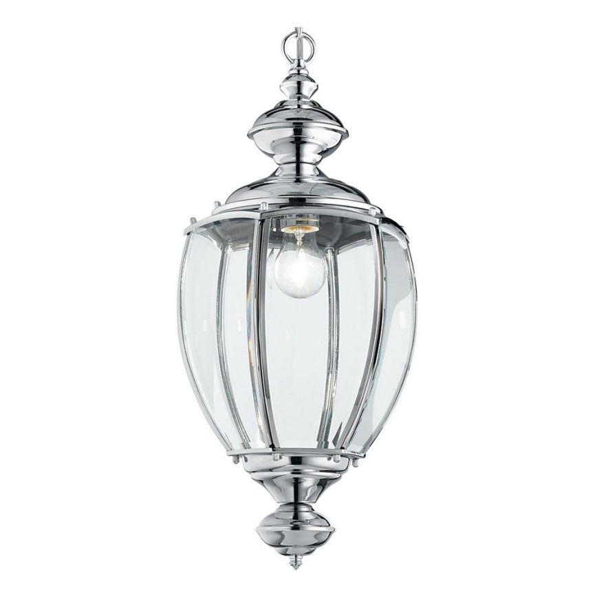 Ideal Lux - Lámpara colgante con cadena 1xE27/60W/230V cromo brillante