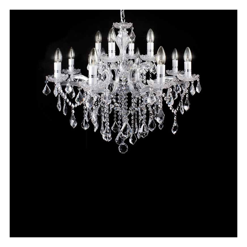 Ideal Lux - Lámpara colgante cristal 12xE14/40W/230V