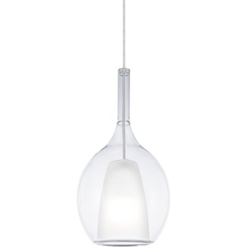 Ideal Lux - Lámpara colgante de cable KALIQUE 1xE27/42W/230V Ø 18 cm transparente