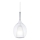 Ideal Lux - Lámpara colgante de cable KALIQUE 1xE27/42W/230V Ø 18 cm transparente