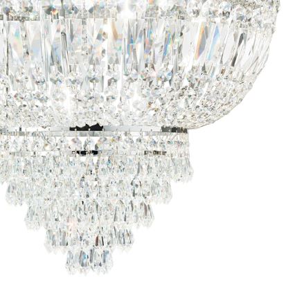 Ideal Lux - Lámpara colgante de cristal DUBAI 10xE14/28W/230V diá. 52 cm cromo brillante