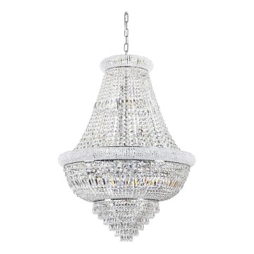 Ideal Lux - Lámpara colgante de cristal DUBAI 24xE14/28W/230V diá. 80 cm cromo brillante