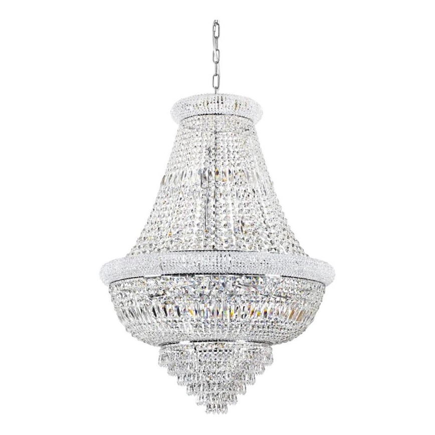 Ideal Lux - Lámpara colgante de cristal DUBAI 24xE14/28W/230V diá. 80 cm cromo brillante