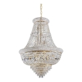 Ideal Lux - Lámpara colgante de cristal DUBAI 24xE14/28W/230V diá. 80 cm dorado