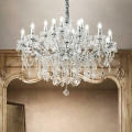 Ideal Lux - Lámpara colgante de cristal FLORIAN 18xE14/40W/230V diá. 86 cm transparente