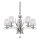 Ideal Lux - Lámpara colgante de cristal PEGASO 5xE14/28W/230V diá. 72 cm cromo brillante