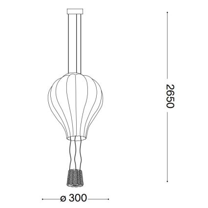 Ideal Lux - Lámpara colgante DREAM BIG 1xE27/42W/230V diá. 30 cm