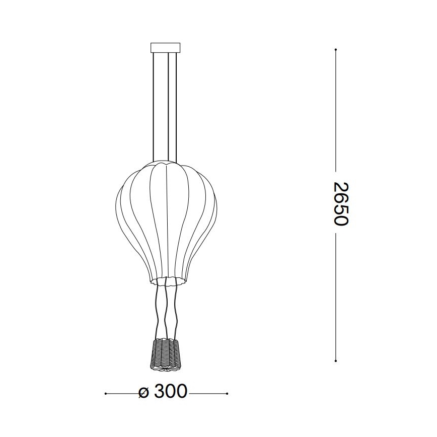 Ideal Lux - Lámpara colgante DREAM BIG 1xE27/42W/230V diá. 30 cm