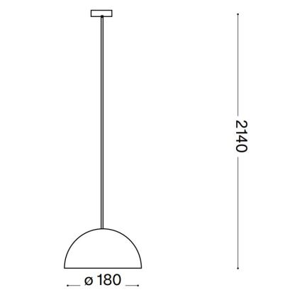 Ideal Lux - Lámpara colgante FOLK 1xE27/60W/230V diá. 18 cm marrón
