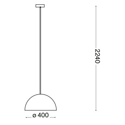 Ideal Lux - Lámpara colgante FOLK 1xE27/60W/230V diá. 40 cm marrón