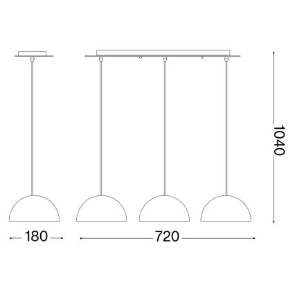Ideal Lux - Lámpara colgante FOLK 3xE27/60W/230V marrón