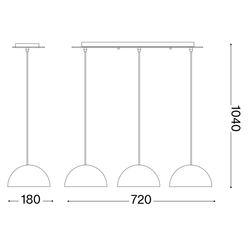 Ideal Lux - Lámpara colgante FOLK 3xE27/60W/230V marrón