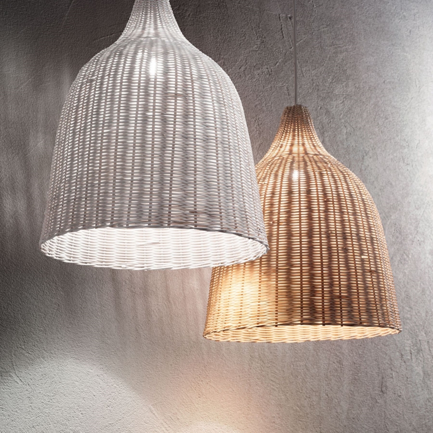 Ideal Lux - Lámpara colgante HAUNT 1xE27/60W/230V diá. 35 cm beige