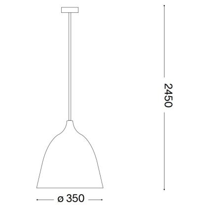 Ideal Lux - Lámpara colgante HAUNT 1xE27/60W/230V diá. 35 cm beige