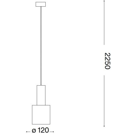 Ideal Lux - Lámpara colgante HOLLY 1xE27/60W/230V diá. 12 cm latón