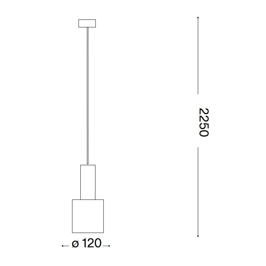 Ideal Lux - Lámpara colgante HOLLY 1xE27/60W/230V diá. 12 cm latón