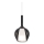 Ideal Lux - Lámpara colgante KALIQUE con cable 1xE27/42W/230V Ø 18 cm negro ahumado