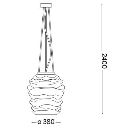 Ideal Lux - Lámpara colgante KARMA 1xE27/60W/230V diá. 38 cm blanco