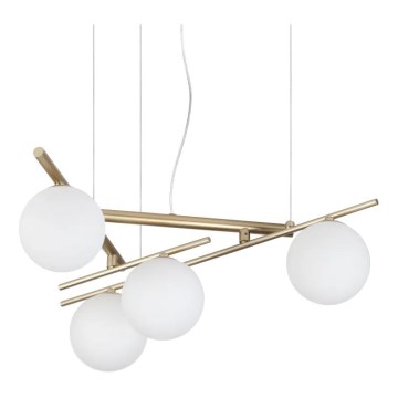 Ideal Lux - Lámpara colgante LED ATLAS 4xG9/3W/230V en acabado dorado