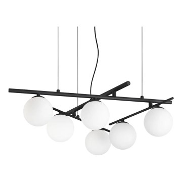 Ideal Lux - Lámpara colgante LED ATLAS 6xG9/3W/230V negra