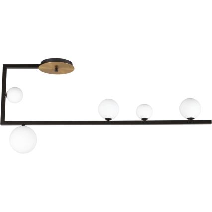 Ideal Lux - Lámpara colgante LED BIRDS 5xG9/3W/230V negro/dorado