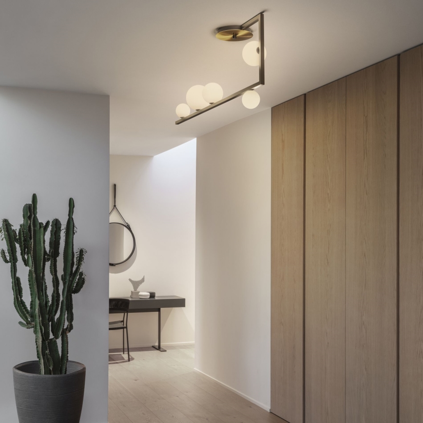 Ideal Lux - Lámpara colgante LED BIRDS 5xG9/3W/230V negro/dorado