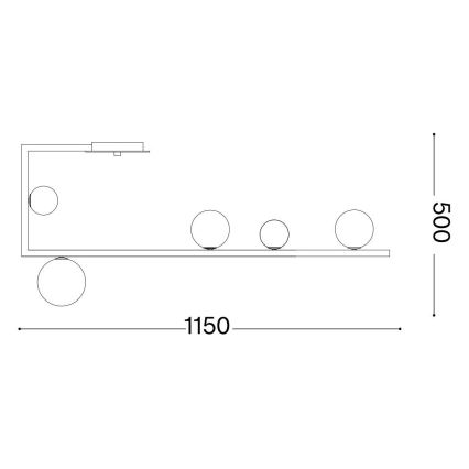 Ideal Lux - Lámpara colgante LED BIRDS 5xG9/3W/230V negro/dorado