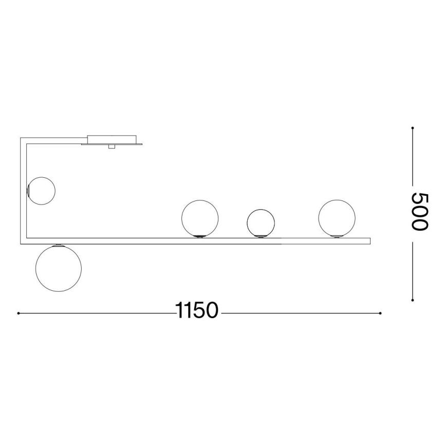 Ideal Lux - Lámpara colgante LED BIRDS 5xG9/3W/230V negro/dorado