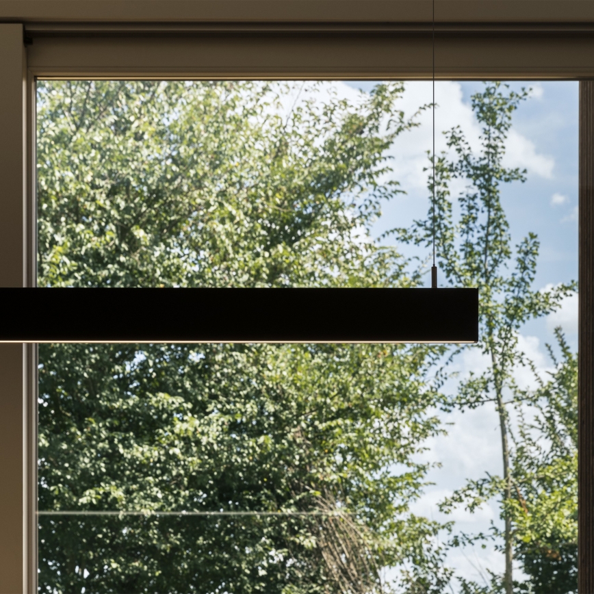 Ideal Lux - Lámpara colgante LED con cable LINUS LED/32W/230V 4000K CRI 90 120 cm negra