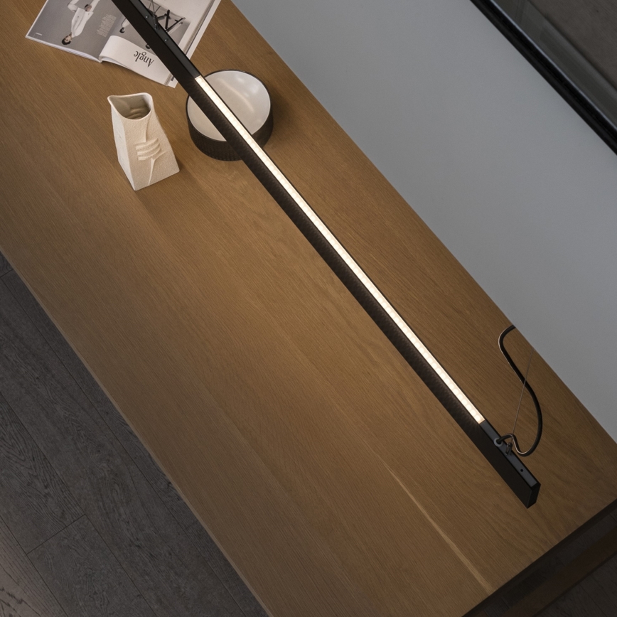 Ideal Lux - Lámpara colgante LED con cable LINUS LED/32W/230V 4000K CRI 90 120 cm negra