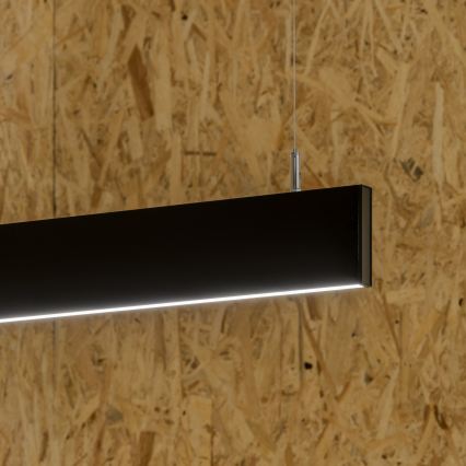 Ideal Lux - Lámpara colgante LED con cable LINUS LED/32W/230V 4000K CRI 90 120 cm negra