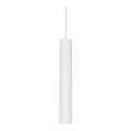 Ideal Lux - Lámpara colgante LED con cable LOOK 1xGU10/7W/230V IRC 90 Ø 6 cm blanca