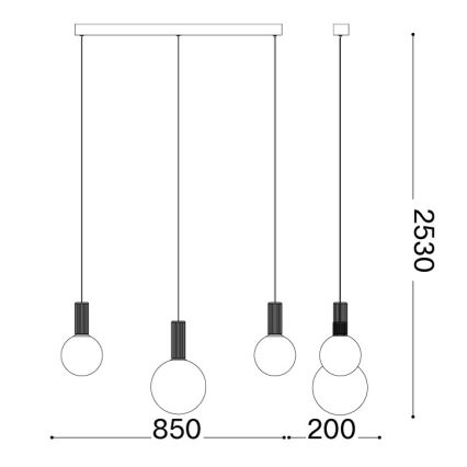 Ideal Lux - Lámpara colgante LED con cable ODEON LED/20W/230V CRI 90 beige/blanco
