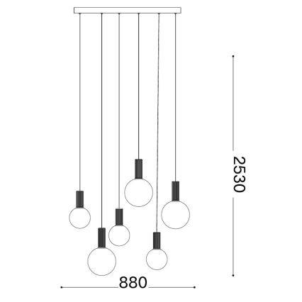 Ideal Lux - Lámpara colgante LED con cable ODEON LED/39W/230V CRI 90 beige/blanco