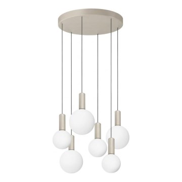 Ideal Lux - Lámpara colgante LED con cable ODEON LED/39W/230V CRI 90 Ø 57 cm beige/blanco
